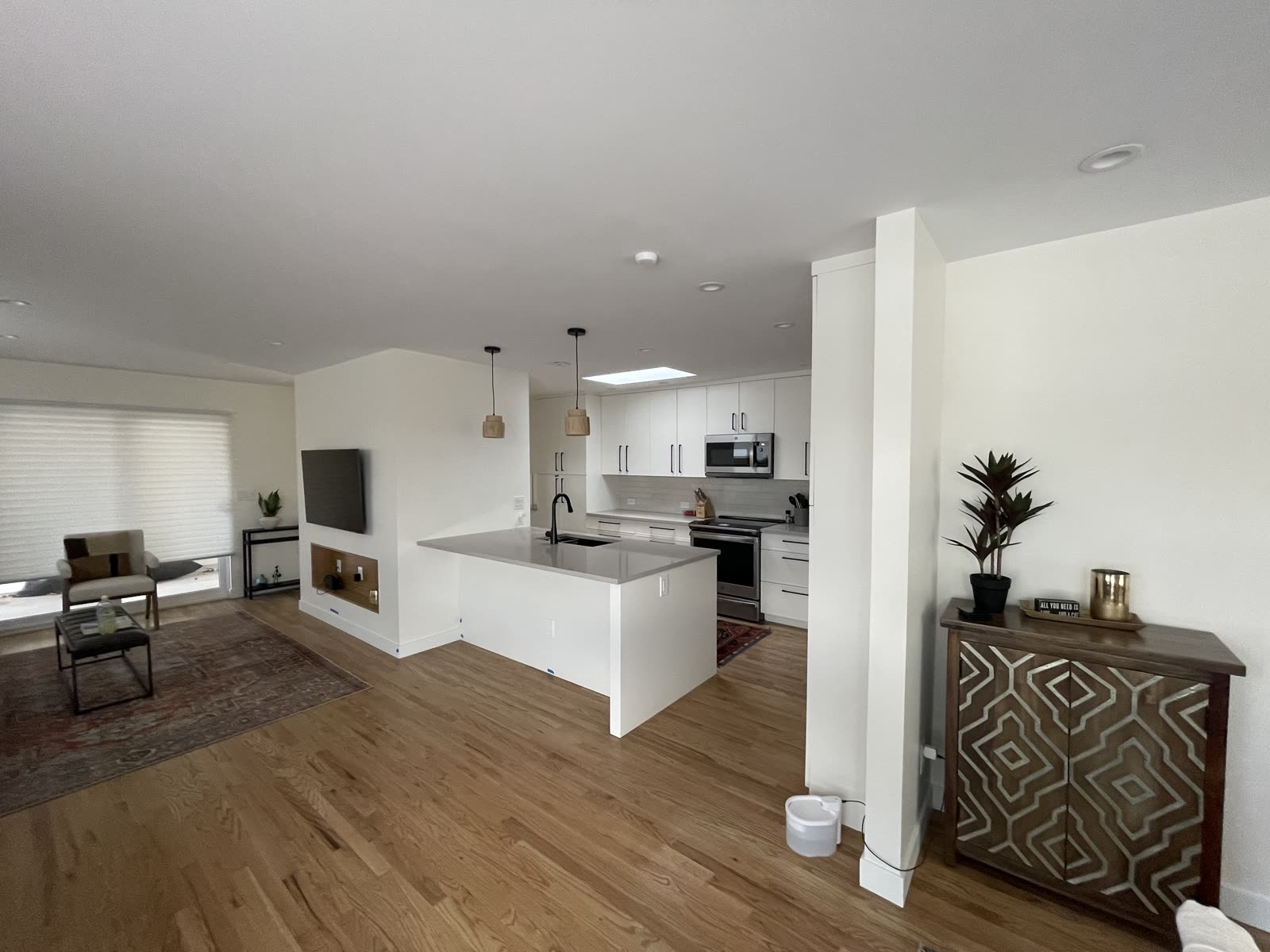 2107 kitchen after, bright open white kitchen